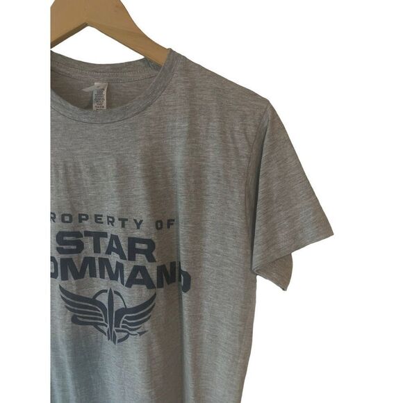 Buzz LIGHTYEAR PROPERTY OF STAR COMMAND T-SHIRT SIZE Mens Small Grey DisneyPixar - Picture 3 of 9